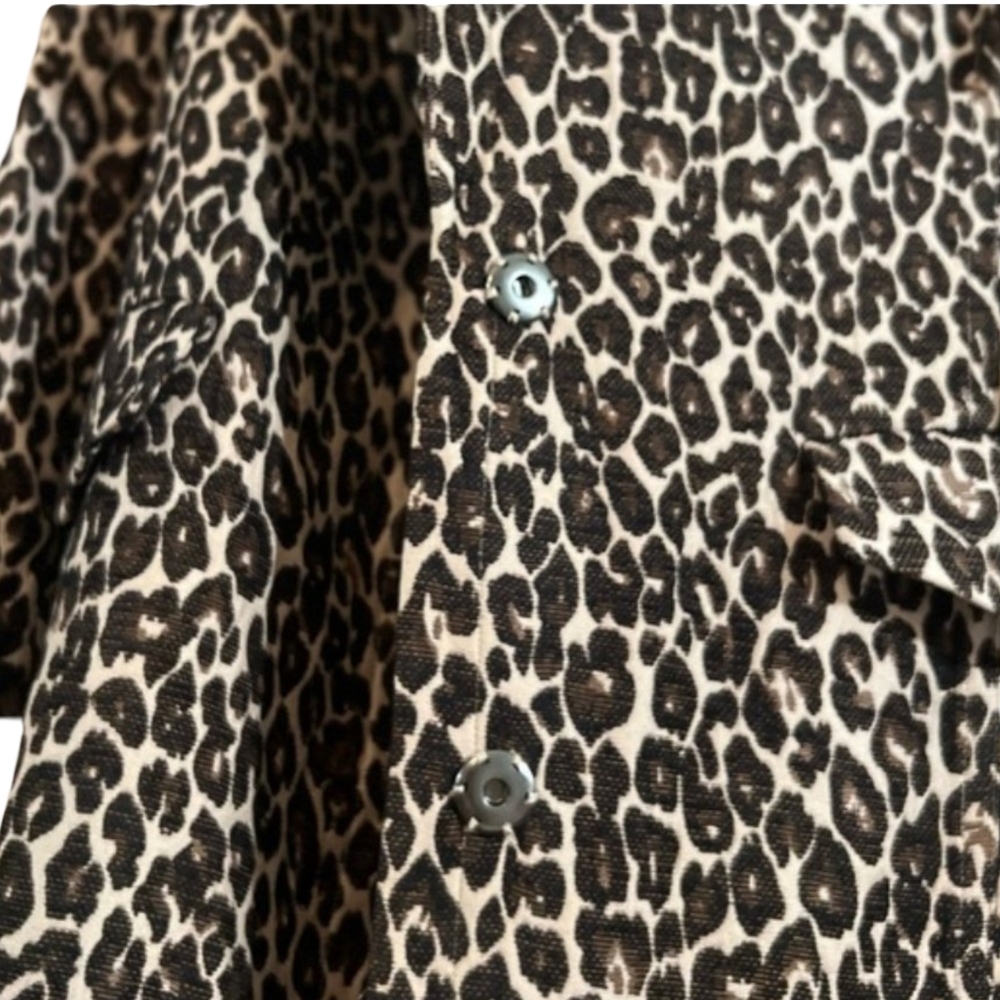 Victor Alfaro Leopard Jacquard Coat XS - Picture 5 of 15